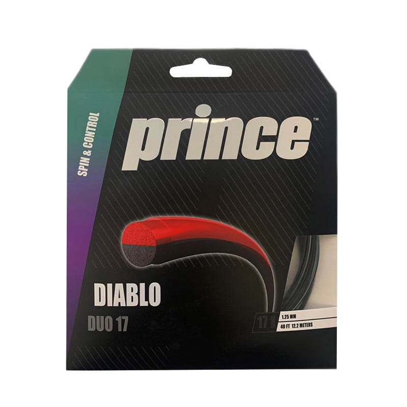 PRINCE DIABLO DUO 17 網球綫 黑/銀