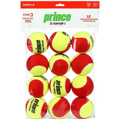Prince Stage 3 Red Felt 毛氈球【12個裝】